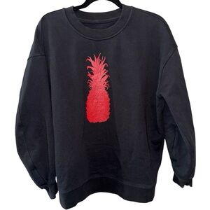 RARE! LULULEMON Hawaiian Pineapple Logo Perfeftlh Oversized Crew Neck Sweatshirt